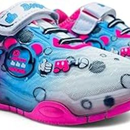 Latest LED Light Micky Velcro Walking Shoes for Boys and Girls-image-1