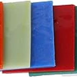 Echocart® Elegant 7 Pcs Colorful Glass Sheet, Duable,Square Glass Sheet, Packed with Sponge, for Home Stained Glass Projects-image-23