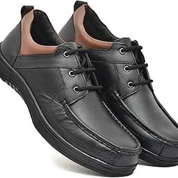 Men's Real Leather Formal Safety with Steel Toe Light Weight Industrial Safety Shoes for Men-image-88