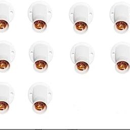 Flysmart Deluxe Bulb Holder for Wall, B22 Batten Lamp Holder for Led/Electric Bulb for Home,kichten,living room (white) (pack of 10)-picture-18