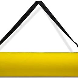 Panchtatava Yoga Mat Cover with Adjustable Shoulder Strap-Stylish Luxury Yellow Yoga Bag-image-24
