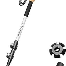 BISONBERG Trekking Pole, 65-130 cm Adjustable Height, Ergonomic EVA Handle, Aluminium Walking Stick for Camping, Nordic Walking, Trail Hiking, Travel Adventures, Black-image-47