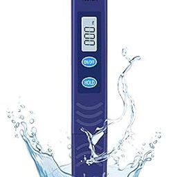 TDS Meter, Electronic Water Tester with 0-9990 PPM Measurement Range, Hand Held Digital Water Test Pen for Farming, Aquariums, Pools, Household Drinking Water (Blue)-picture-27