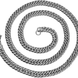 m men style Valentine Gift Mens Link Unique Original Design Curb Choker Sterling Silver Stainless Steel Chain Mens Jewellery For Men And Women-picture-11