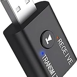 Drumstone(𝟏+𝟏-𝐘𝐄𝐀𝐑 𝐖𝐀𝐑𝐑𝐀𝐍𝐓𝐘) Wireless Bluetooth 5.0 Transmitter and Receiver– 2-in-1 Portable USB Adapter Compatible with Computers Laptops Smartphones Enhanced Versatile Connectivity-32
