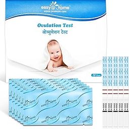 Easy@Home Ovulation Test Strips For Women, 10 Pack Fertility Tests, Ovulation Predictor Kit, Powered by Premom Ovulation Predictor iOS and Android App-10