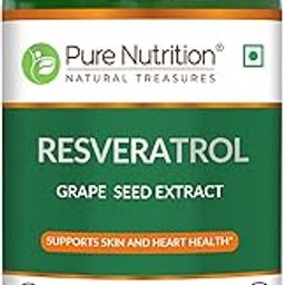 Pure Nutrition Resveratrol 255mg - 60 Capsules | Resveratrol Supplements for Anti-Aging, Heart Health & Immunity | Powerful Antioxidant with Grape Seed Extract for Skin Radiance & Healthy Aging-image-9