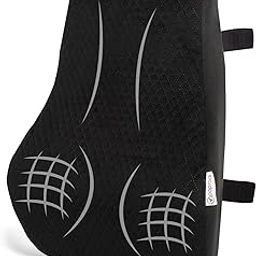 paprock Memory Foam Back Support for Chair/car seat. Orthopaedic Lumbar Pillow with Airflow Premium Velvet Fabric. Relieves Back Pain. Size:45x38x12cm (Black)-1 Year Warranty-image-63
