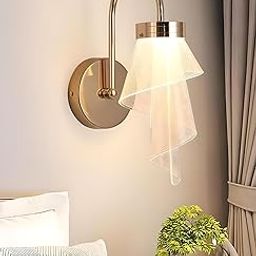 FILLISKA Luxurious Acrylic Crystal Wall Lamp with Adjustable Colour Changing Function, Elegant Finish (Acrylic FrenchGold-B31)-image-36