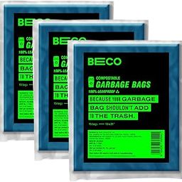 Beco Eco Friendly Flat Compostable Blue Garbage Bags for Dustbin | 45 Pcs | Medium 19 X 21 Inches | Pack of 3 | Biodegradable-image-5