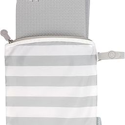 Ubbi Portable Changing Mat with Gray and White Storage Bag, Gray-picture-27