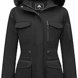 Women's Long Winter Coat Thickened Down Alternative Jacket Warm Puffer Jacket Waterproof Parka-image-40