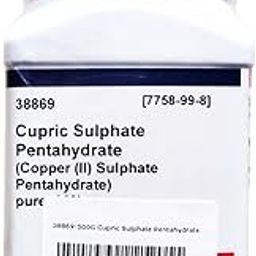 SRL Cupric Sulphate Pentahydrate pure, 99%, 500gm, CAS : 7758-99-8, Molecular Formula : CuSO4.5H2O, M.W.: 249.68, Storage: Room Temperature, Shelf Life: 60 Months for laboratory and industrial use-31