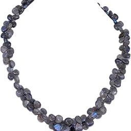 Labradorite Gemstone Almond Shaped Bead Strand-picture-54