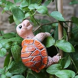 The Decorshed Hanging Resin Animal Flower Pot Hugger Planter Edge Decor Flower Pot Figurine Planter Pot Hanger Decoration Planter Hanging Ornaments for Garden, Yard, Balcony (Turtle)-image-52