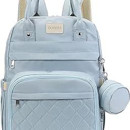 House of Quirk Diaper Bag Maternity Backpack, Baby Girl Boy Diaper Bag for Dad Mom with Pacifier Case, Unisex Large Diaper Bag for Travel-image-87