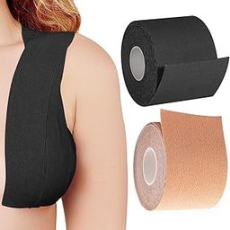 Boob Tape Boobtape for Breast Lift | Body Tape for Push up & Shape | Works with Sticky, Backless or Strapless Bra | Waterproof Sweat-Proof Bob Tape for Big & Heavy Size Breasts-image-25