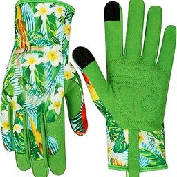 MERTURN Leather Gardening Gloves for Women Garden Gloves Thorn Proof Touch Screen Design Heavy Duty Working Yard Gloves for Planting, Digging, Pruning, Color S-image-44