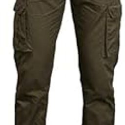 Mens Olive Fixed Waist Cargo with Belt(Olive;32)-image-95