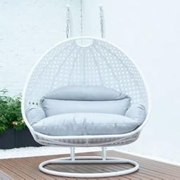 Spyder Craft Double Seater Hammock Swing Chair with Stand and Cushion for Patio Balcony Garden Terrace Living Room Relaxing Chair| Powder Coated-image-110