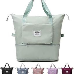 2024 New Travel Duffle Bag Foldable, High Capacity Folding Suit Luggage Bag, Green, High Capacity-image-96