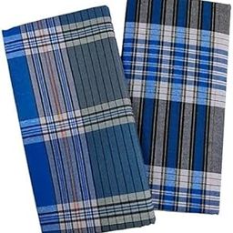 Handloom Cotton men's Lungis, Regular Fit Premium Cotton Checks Lungis,Assorted Checks Dhoti or Multi Colors Free Size Mundus, Multicolor Size-2 Mtr Quantity : 2-21