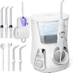 JUSDOO Water Flosser for Teeth and Braces, 800ML Dental Oral Irrigator with 10 Pressure Levels, 7 Jet Tips, Toothbrush & Nozzle Cleaning Case, Family Oral Care-image-6
