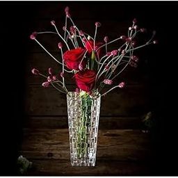 VELVETEARTH® Diamond Cut Glass Vase Flower for Home Décor Office Table Decorations Crystal Pots for Indoor Plants (15x6 cm)-image-96