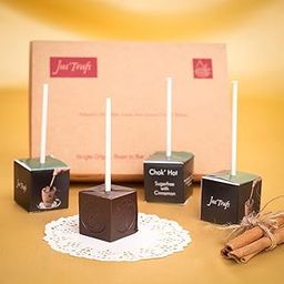 72% Dark Sugarfree Chok' Hot with Cinnamon I Hot Chocolate Sticks Ready to Drink I Set of 4 I Vegan I Sugarfree.-image-16