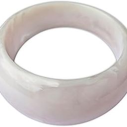 Marbled Resin Wide Bangle Bracelet, Pearl White, Fashion Jewellery for Women-image-17