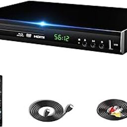 Blu Ray DVD Player, WISCENT Full HD 1080p Home Theater Disc System, Region A/1 Blu-Rays,HD Blu-Ray DVD Player for TV with Coaxial Audio/HDMI/AV/Output, USB Input, Built-in PAL NTSC-image-14
