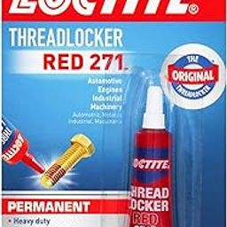 Loctite Threadlocker Red 271 locks, seals threaded fasteners permanently, prevent loosening from vibration, great for engines, machinery, vehicles for valve covers, water pumps, and alternators, 6ml-image-67