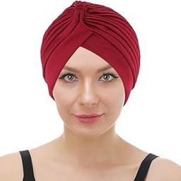 Women's Polyester Turban Head Wrap Cancer Chemo Beanies Cap Headwear Cap Bonnet Hair Loss Hat-image-82