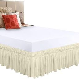 Purist Bedding Wrap Around Dust Ruffled Ivory Color Bedskirt Microfiber 400 Brushed Easy Fit 12 Inch Drop Length Shrinkage and Fade Resistance Bed Skirt for Cal-King Size Bed (72x84 Inch)-image-17
