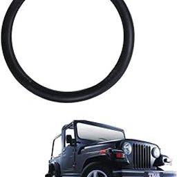 RKPSP Black Steering Leather Luxury Super Fiber Non-Slip Steering Wheel Cover for Thar-image-9