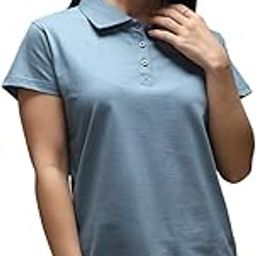 Womens Short Sleeve Regular Fit Solid Polo Tshirt-image-60