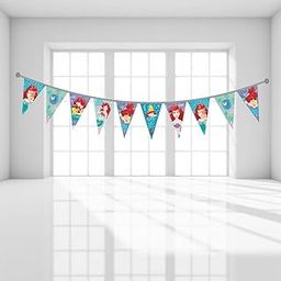 Disney Princess Little Mermaid Party Decorations (Ariel Triangle Flag (Pack of 15))-picture-10