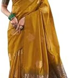 women fashion Multi-Colored banarasi silk saree | Cotton saree for farewell with UnStitched Blouse Piece-18