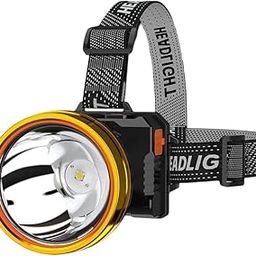 OTOOBEST Rechargeable LED Head Torch with 1km Range | Lithium-ion Battery Headlamp for Farmers, Fishing, Camping, Hiking, Trekking, Cycling & Running.-14