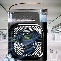 Drumstone 𝟭𝟬 𝗬𝗲𝗮𝗿𝘀 𝗪𝗮𝗿𝗿𝗮𝗻𝘁𝘆 Personal Air Cooler, Portable Air Conditioner Fan, 3 Wind Speeds and 3 Spray Modes Mini Evaporative Cooler with 7 Colors LED Light,1/2/3 H Timer 𝐁𝐋𝐀𝐂𝐊-image-11