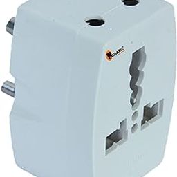 6A to 16A International Converter Plug - Heavy Duty Multiplug Adapter (5A to 15A) - 3 Outlets - White-image-36