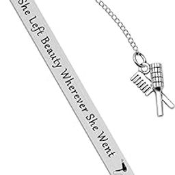Hair Stylist Gifts Hair Stylist Bookmark Hairdresser Jewelry Hairstylist Gift She Left Beauty Wherever She Went Bookmark Hairstylist Cosmetology Graduation Gift Her Gift for Stylists Jewelry-image-50