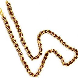 Rudraksha Bead mala in Gold plated wire cap Designer Wired Mala-image-91