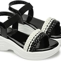 himquen Tat Wedge Sandals for Women & Girls, Light Weight Floaters Casual and Stylish Sandal for Walking, Working, All Day-picture-4