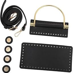 THE STYLE SUTRA DIY PU Leather Crochet Bag Birthday Repair Adjustable Strap Wife Bottom Base Black-image-97