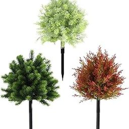 UJEAVETTE Artificial Plant Garden Stake Garden Yard Balcony Porch Christmas Decoration Light Green-image-41