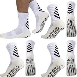 3 Pairs Grip Socks Football Men Women Anti Slip Sports Grip Socks Breathable Anti Blister Rubber Pads Non Slip Basketball Socks Athletic Grippy Socks For Soccer Running Hiking Boxing Rugby-image-43