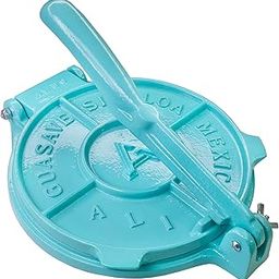 Tortilla Press 8 Inch Turquoise- Cast Aluminum Tortilla Maker - Heavy-Duty Taco Presser - Made In Mexico Corn Flour Tortilla Press for Homemade Mexican Food - Tortillera Para Hacer Tortillas - 2.5lbs-picture-11