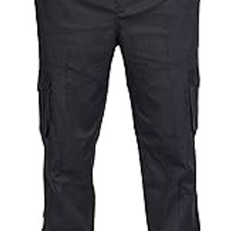 Cotton Cargo Track Pant for Men, Men's Regular Fit Track Pants Lower with Multi-Pockets & Side Pockets, Regular Fit for Men Track Black-image-49
