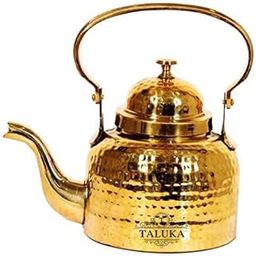 Taluka Presents Royal & Stylish Hammered Brass Tea Pot/Ketali/Kettle with Luxury Look and Finishing for Making Tea & Coffee (600 ML). (600)-picture-17